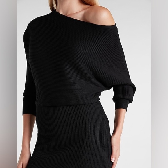 Express Off the Shoulder Midi Sweater Dress Size XL NWT - Picture 5 of 10